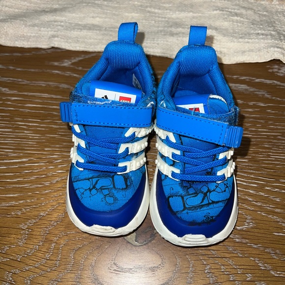 Adidas Blue and White Sneakers with Mesh Upper - Picture 1 of 4